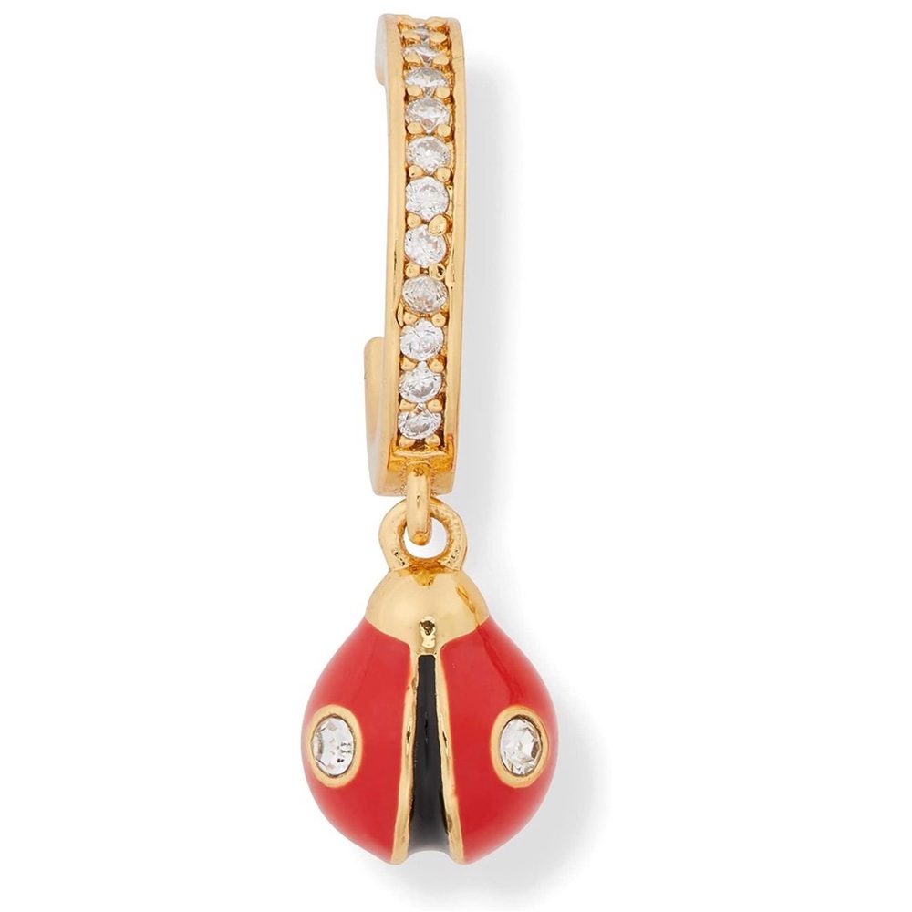 KATE SPADE Nature Walk Ladybug Huggie Earrings - Picture 2 of 5